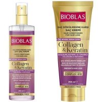 پک ماسک مو داخل حمام و اسپری دو فاز مدل Collagen & keratin بیوبلاس 115